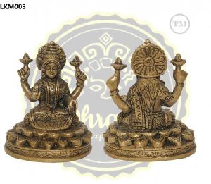 4 Inches Brass Goddess Lakshmi Statue