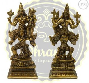 5.5 Inches Brass Vishnu Laxmi On Garuda Statue