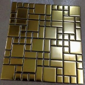 Glass Gold Rush Mosaic Highlighter Tiles