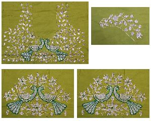 Silk embroidery blouse material wholesale online