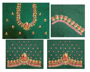 Kutch work embroidery on a saree blouse - Ranjana's Craft Blog