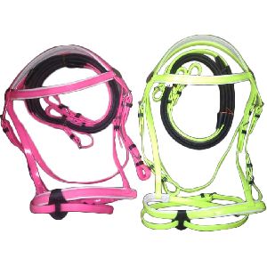 PVC Riding Bridles pink and green