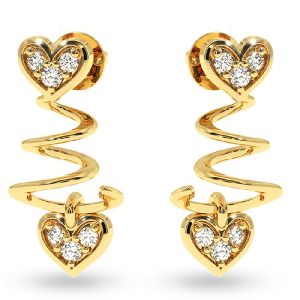 Women Diamond Gold Earring