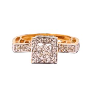 Gold Diamond Ring for Ladies