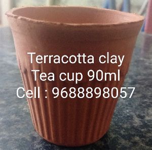 Terracotta tea cup