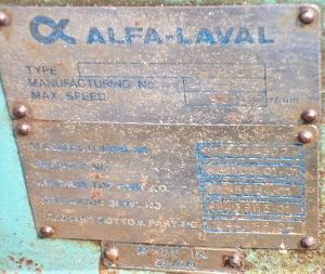 MMPX304 ALFA LAVAL SEPARATOR FOR SALE
