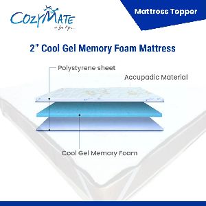 Cozymate Cool Gel Memory Foam Mattress Topper/Padding – 2 Inch Mattress Topper