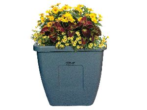 Livewell Green Self Watering 14 Inch Square Neck Flower Pot Brown (pack of two)