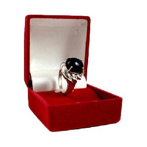 Silver Black Agate Ring