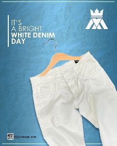 White 100% cotton denim