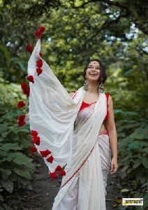 Cotton Slab Plain Saree