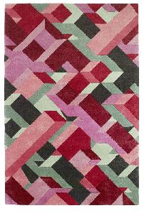 Hand Tufted Abstract Blended Wool Carpet