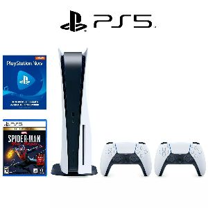 SONY PS5 WITH 2 CONTROLLER AND SPIDER MAN