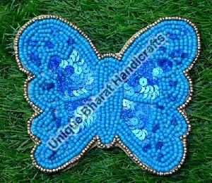 12X8 Inch Glass Beaded Butterfly Shape Table Mats