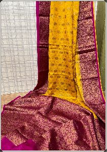 Banarasi semi dupion warm silk fancy saree