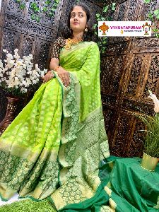 Festive wear semi georgette silk saree
