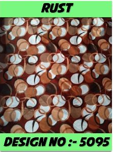 Rust Raising Print Velvet Fabric