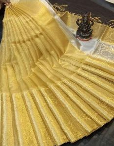 Zari Border Banarasi Tissue Silk Saree