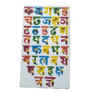 Wooden Hindi Alphabet Tray