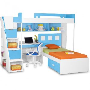 Bunk Bed with Study Table and Chair