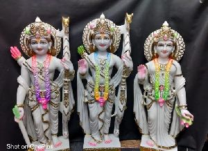 21 Inch Marble Ram Sita and Laxman Statue