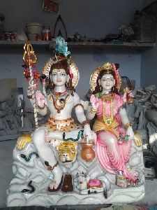 36 Inch  Marble Shiv Parivar Statue