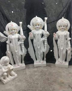 Marble Ram Sita and Laxman White Statue