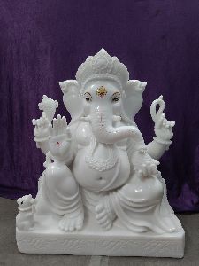 Marble Lord Ganesha White Statue