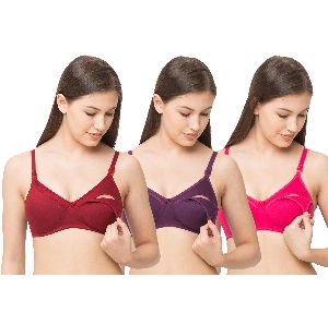 Buy Shilpa Women's Cotton Non Padded Bra Round Stitched with