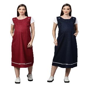 MomToBe Women's Cotton Maternity/Feeding/Nursing Dress