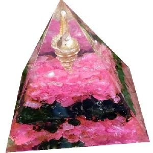 Pink Tourmaline Orgonite Pyramid