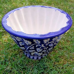 Blue Pottery Planter