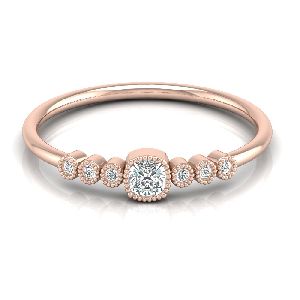 Girl's Diamond Gold Ring