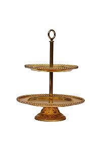 Brass Two Tier Cake Stand