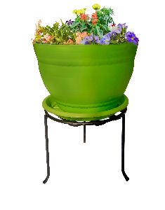 Livewell Green Flat Bed Metal Pot Stand 20CM (Pack of Four)
