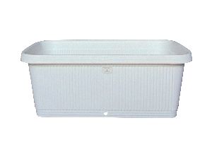 Self Watering Wide Panel Planter in Supreme White 23.2&amp;quot;X13.0&amp;quot;(Set of Four)