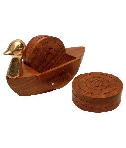 Duck Wooden Coaster