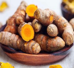 raw turmeric finger