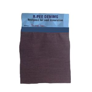 Brown Knitted Denim Fabric