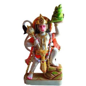 4.5 Feet Marble Hanuman Statue