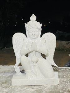 Marble Garud Dev Statue