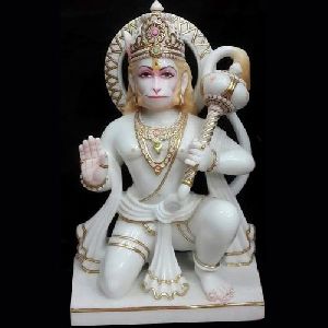 Marble Hanuman Ji White Statue