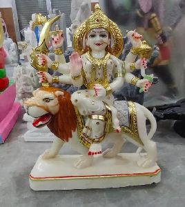 Marble Sherawali Mata Statue