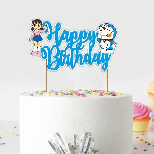 Doraemon  Happy Birthday Cake Topper