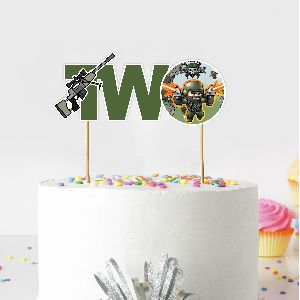 Mini militia doodle army  Two Cake Topper