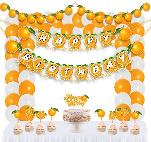 Orange Birthday Decoration