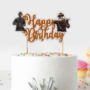 World War Happy Birthday Cake Topper