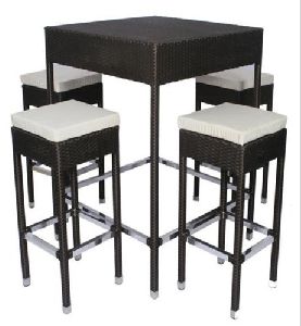 Aluminium Bar Stool Table Set