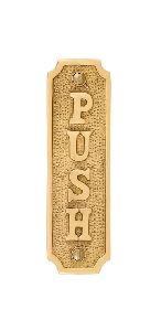 Push Sign Plate