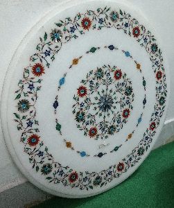 Marble Inlay Round Table